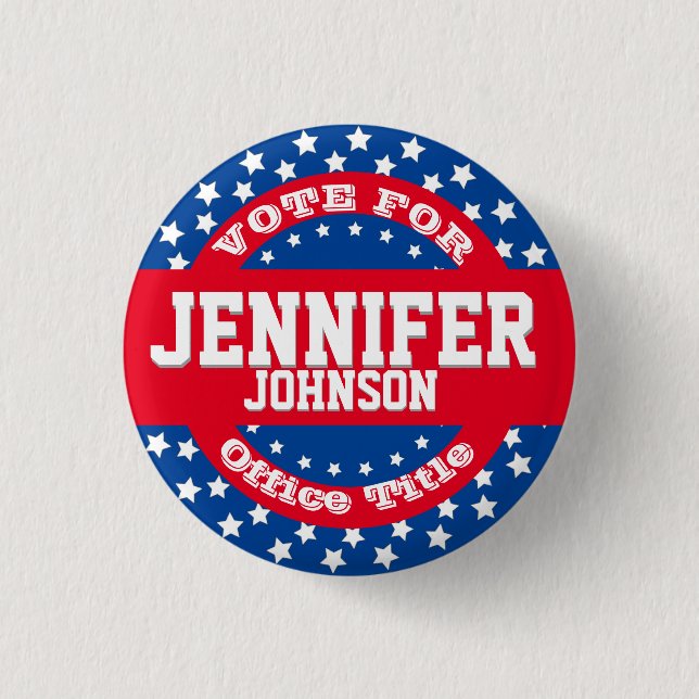 Badge Rond 2,50 Cm Modèle de campagne politique (Devant)
