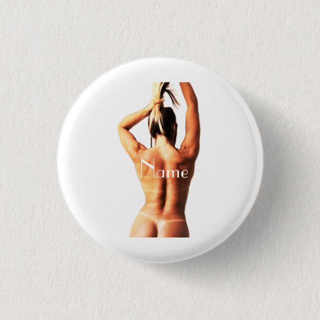Badge Rond 2,50 Cm Modèle de fitness Tanlines Thunder_Cove (Devant)