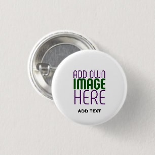 BADGE ROND 2,50 CM MODÈLE DE TEXTE D'IMAGE BLANCHE SIMPLE MODERNE