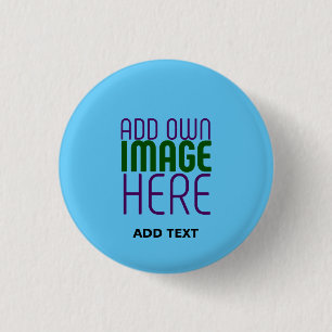 BADGE ROND 2,50 CM MODÈLE DE TEXTE D'IMAGE BLEU SKY SWAG MODERNE MODI