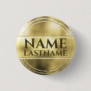 Badge Rond 2,50 Cm Modèle Gold Blank pour les élections