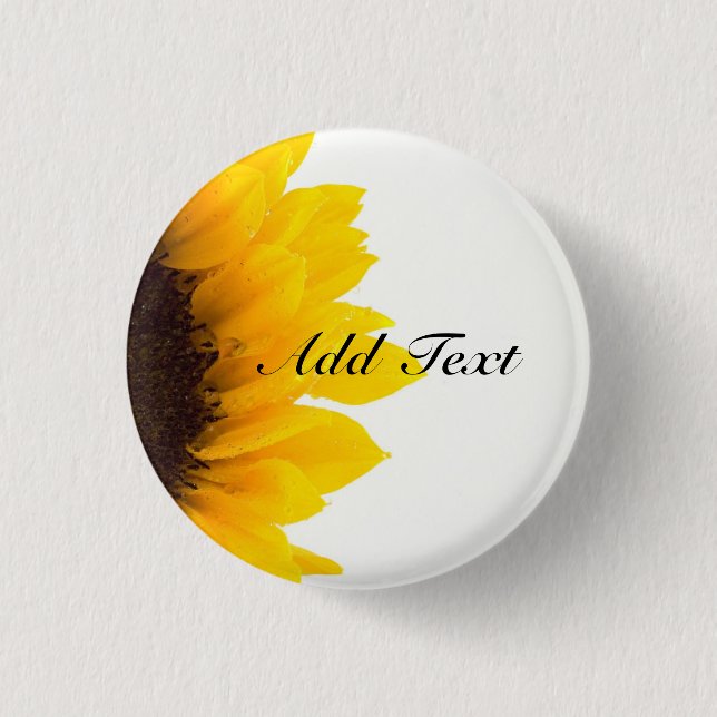 Badge Rond 2,50 Cm Modèle tournesol (Devant)