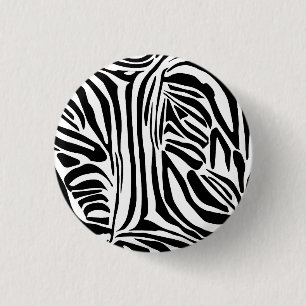 Badge Rond 2,50 Cm Modèle Zèbre