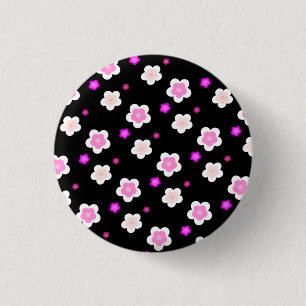 Badge Rond 2,50 Cm Moderne Spring aqua dégradé de la flore violette m