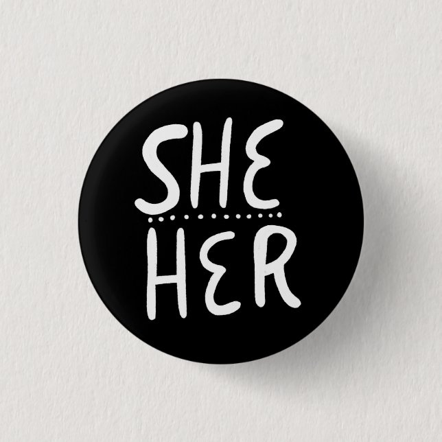 Badge Rond 2,50 Cm MOINDRE LARGE BLANC Noir (Devant)