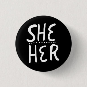 Badge Rond 2,50 Cm MOINDRE LARGE BLANC Noir