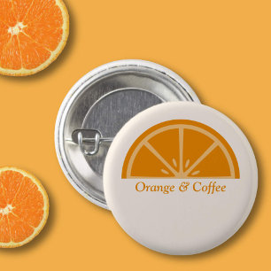 Badge Rond 2,50 Cm Moitié-tranche orange