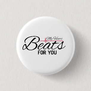 Badge Rond 2,50 Cm Mon cœur bat pour toi