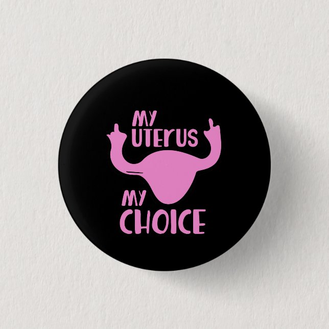 Badge Rond 2,50 Cm Mon utérus mon choix (Devant)