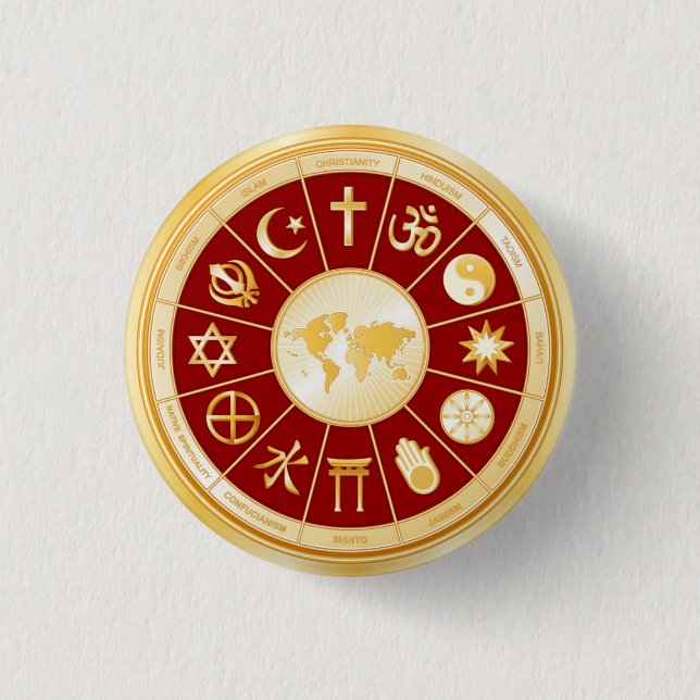 Badge Rond 2,50 Cm monde de la foi (Devant)