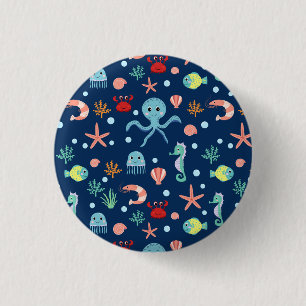 Badge Rond 2,50 Cm Monde marin