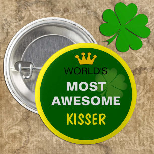 Badge Rond 2,50 Cm Mondes les plus beaux - KiSSER, Shamrock /St. Padd