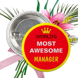 Badge Rond 2,50 Cm Mondes les plus géniaux - MANAGER (meilleur)