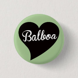 Badge Rond 2,50 Cm Monnaie du Coeur Noir Balboa