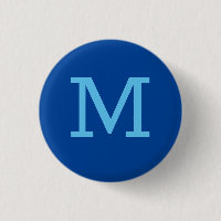 Monogram Blue Modern Ajouter Votre Nom Initial