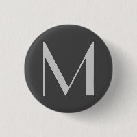 Monogram Grey Modern Ajouter Votre Nom Initial