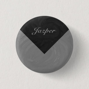 Badge Rond 2,50 Cm Monogramme gris ardoise