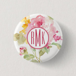 Badge Rond 2,50 Cm Monogramme   mi-juillet