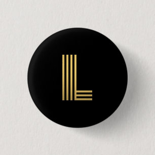 Badge Rond 2,50 Cm Monogramme Or moderne