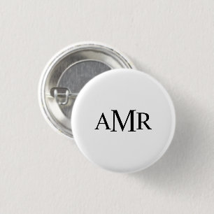 Badge Rond 2,50 Cm Monogramme personnalisé classique
