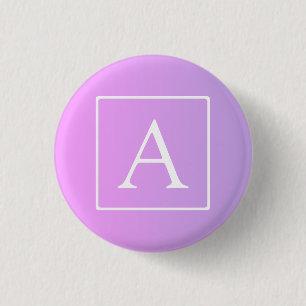 Badge Rond 2,50 Cm Monogramme simple   Ombre subtil rose/violet