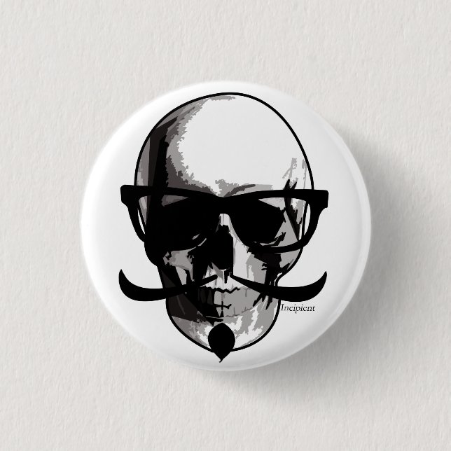 Badge Rond 2,50 Cm Monsieur Skull Button (Devant)