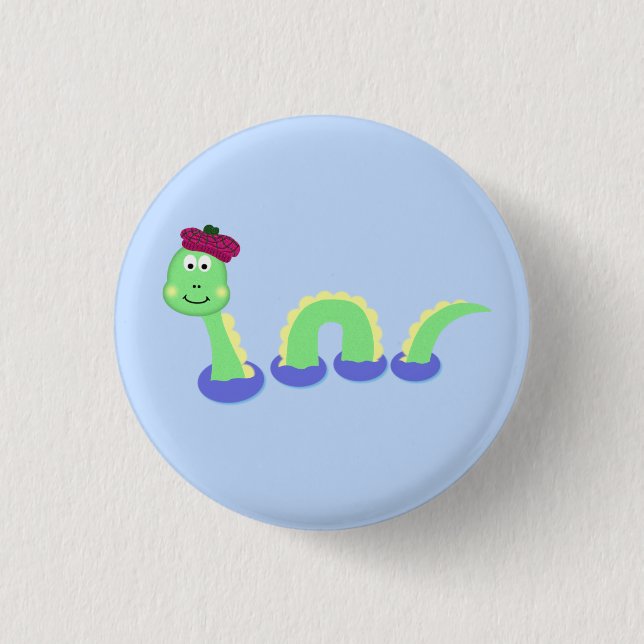 Badge Rond 2,50 Cm Monstre de Loch Ness (Devant)