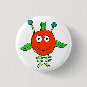 Badge Rond 2,50 Cm Monstre rouge