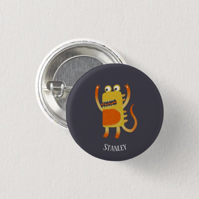 Badge Rond 2,50 Cm Monstres amusants Personnalisé (Devant & derrière)