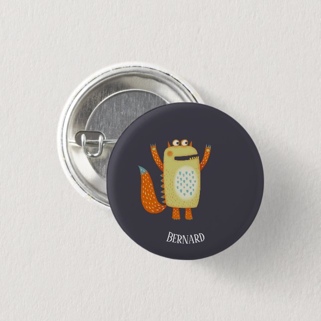 Badge Rond 2,50 Cm Monstres amusants Personnalisé (Devant & derrière)