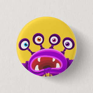 BADGE ROND 2,50 CM MONSTRES COUPÉS