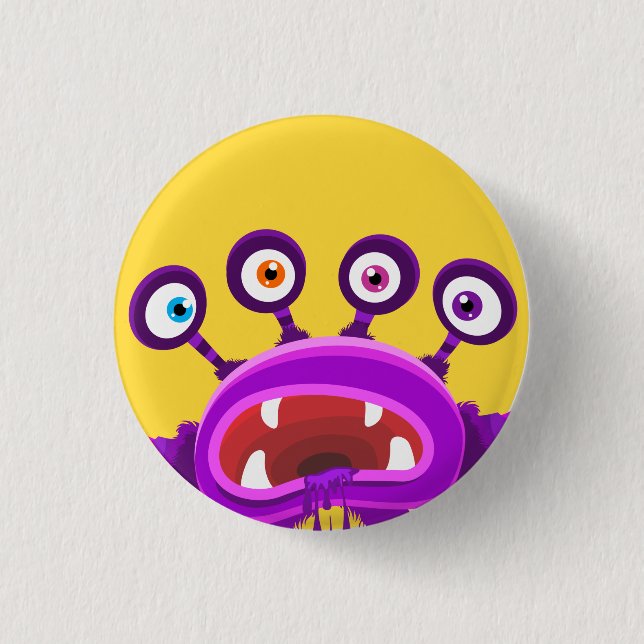 BADGE ROND 2,50 CM MONSTRES CUTS (Devant)