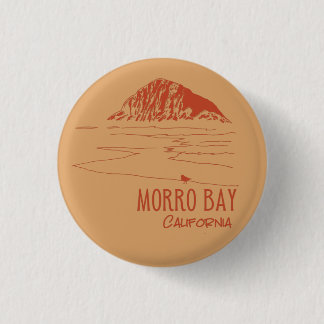 Badge Rond 2,50 Cm Morro Bay California Morro Rock