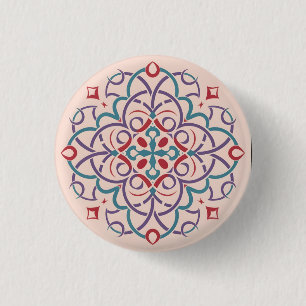 Badge Rond 2,50 Cm mosaïque marocaine andalouse