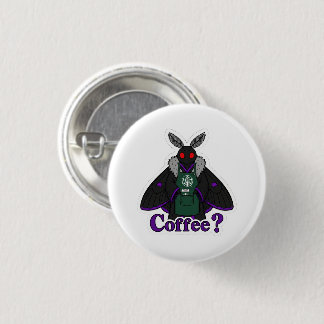 Badge Rond 2,50 Cm Moth Full Of Coffee