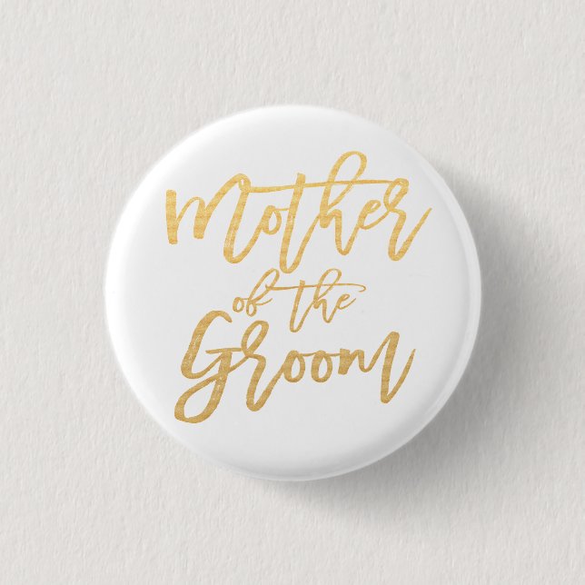 Badge Rond 2,50 Cm Mothe de la calligraphie du marié (Devant)