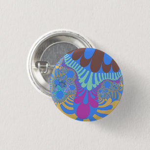 Badge Rond 2,50 Cm Motif arc-en-ciel bleu clair