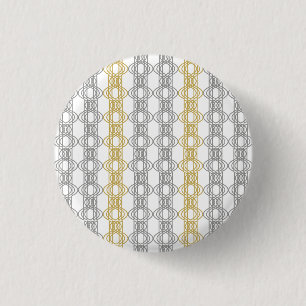 Badge Rond 2,50 Cm Motif argent et or