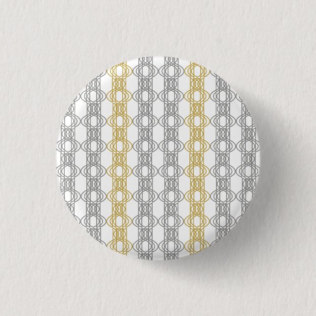 Badge Rond 2,50 Cm Motif argent et or (Devant)