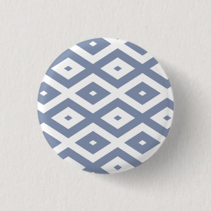 Badge Rond 2,50 Cm Motif bleu gris et blanc