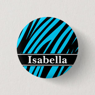 Badge Rond 2,50 Cm Motif Blue Black Stripes