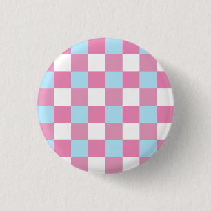 Badge Rond 2,50 Cm Motif damier