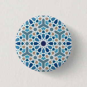 Badge Rond 2,50 Cm Motif de conception géométrique arabe