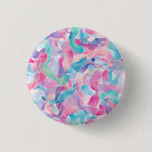 Badge Rond 2,50 Cm Motif de ruban abstrait pastel