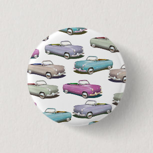Badge Rond 2,50 Cm Motif de voitures classiques vintage mignonnes