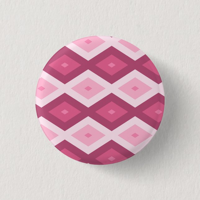 Badge Rond 2,50 Cm Motif en diamant rose (Devant)