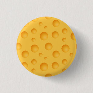Badge Rond 2,50 Cm Motif jaune de fromage