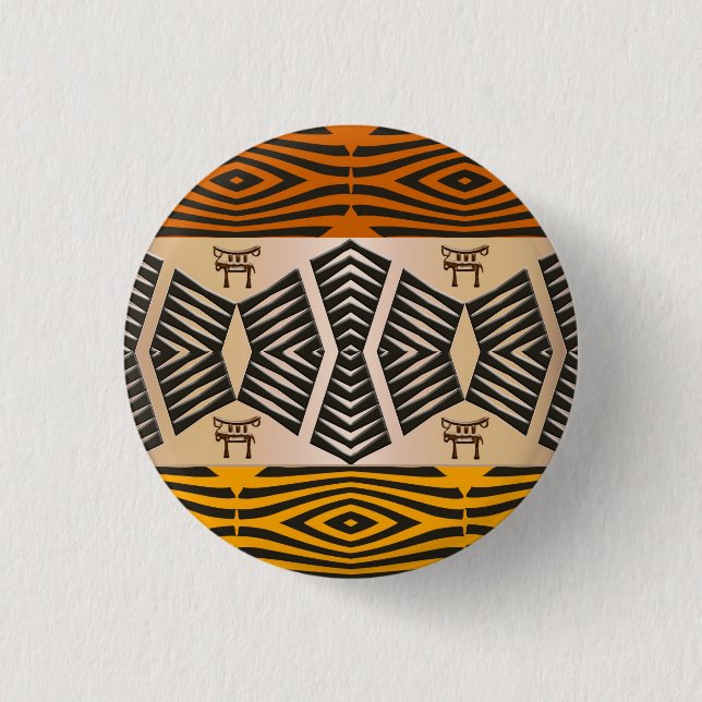 Badge Rond 2,50 Cm motif tribal africain ethnique (Devant)