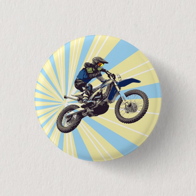 Badge Rond 2,50 Cm Motocross (Devant)