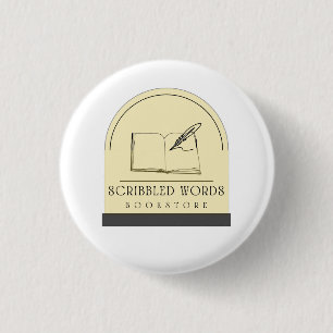 Badge Rond 2,50 Cm Mots Scribblés Pin Collectif